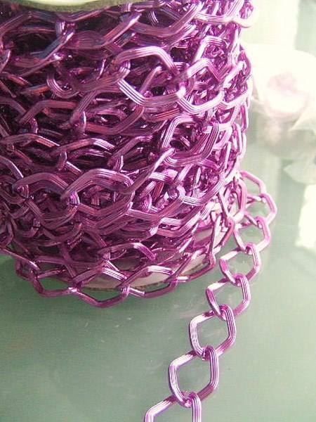 Ketten: Kette Meterware 13x12mm rosa-lila je10cm – Neu (gemäss Beschreibung) aus Alpnachstad von perlengaby 1