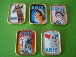 Zirkus Knie Anstecker 5 Stück