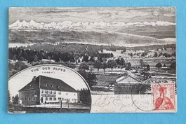 Vue des Alpes - Hotel und Restaurant - alte Ansichtskarte