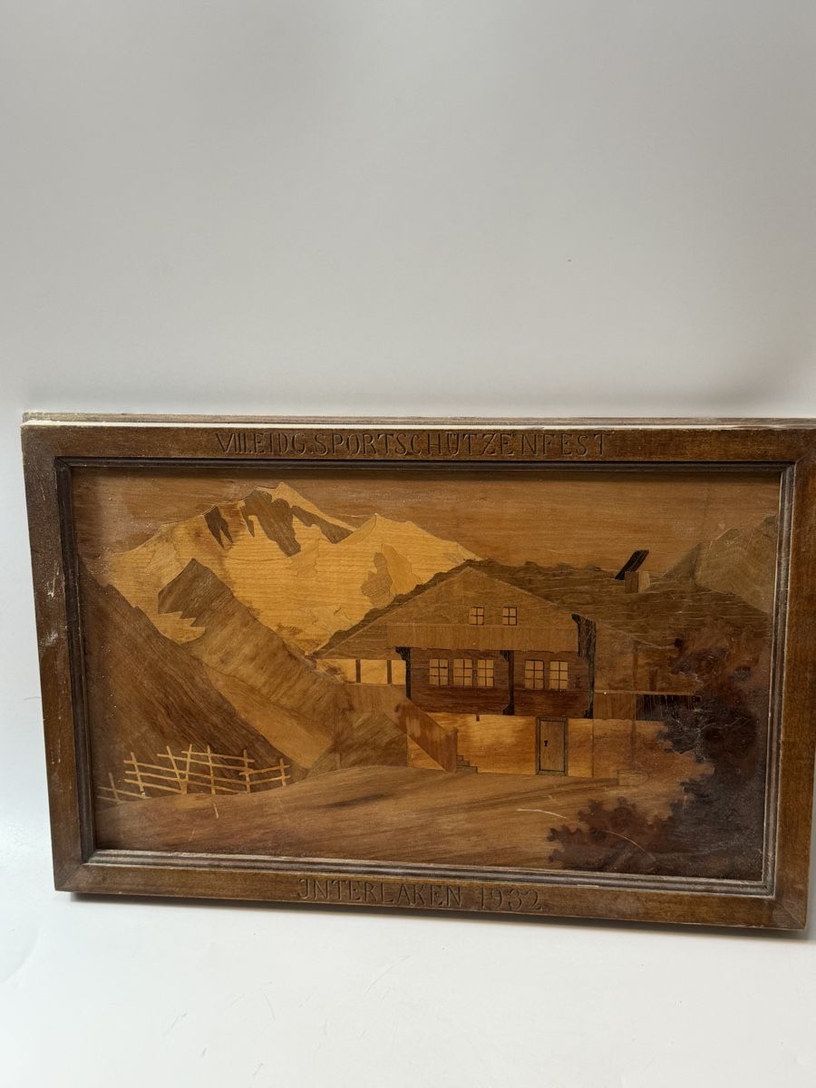 Foto & Immagini: Intarsienbild "Interlaken" 1932, Peter Imboden,    B50# – Usato da Grenchen venduto da swiss.antiques 3