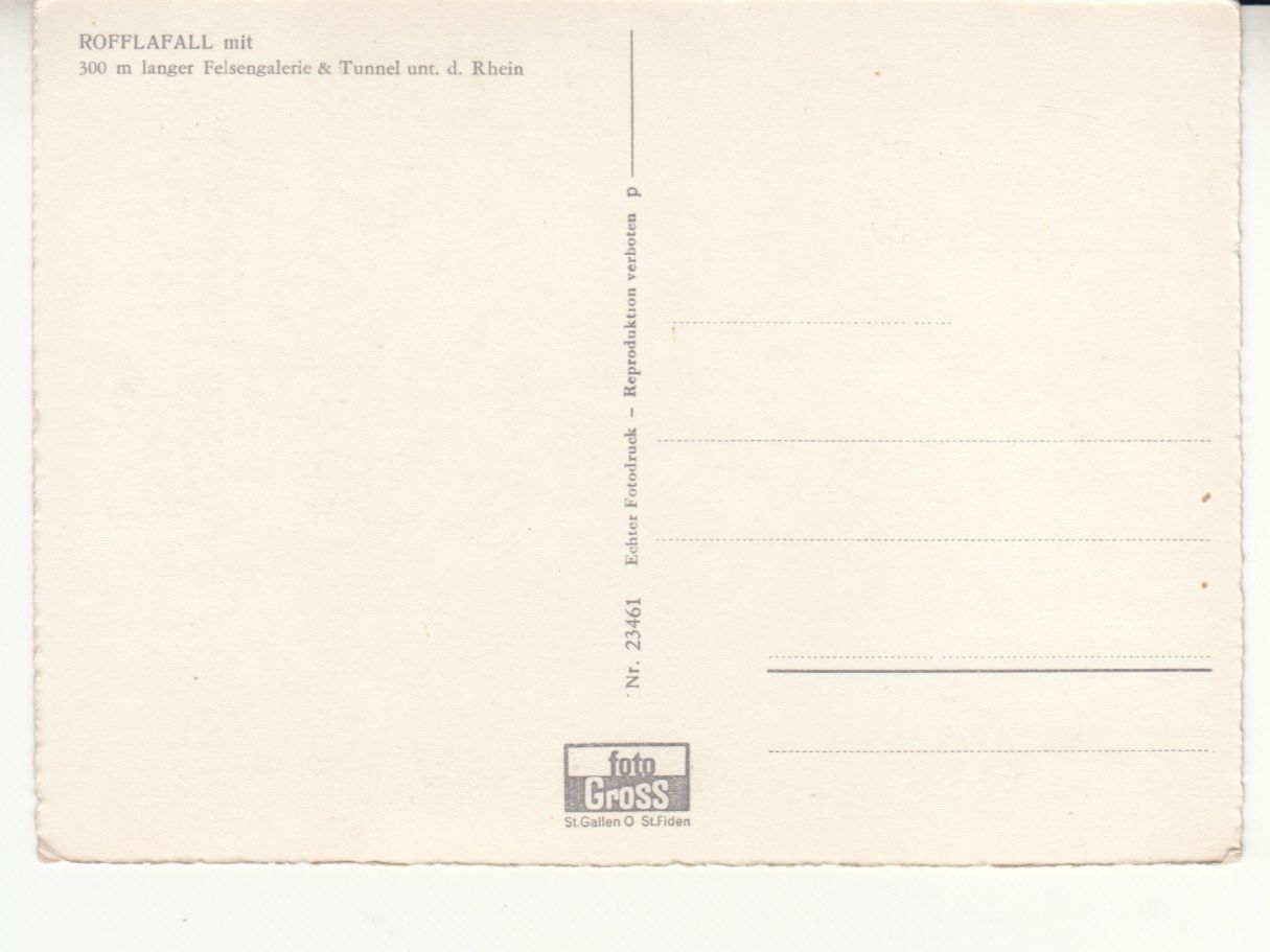 Ansichtskarten: Rofflaschlucht ca. 1950 – Gebraucht aus Bürglen TG von StampGraf 1