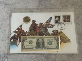 US-Gedenkumschlag (Numisbrief) 1-Dollar-Banknote (1981)