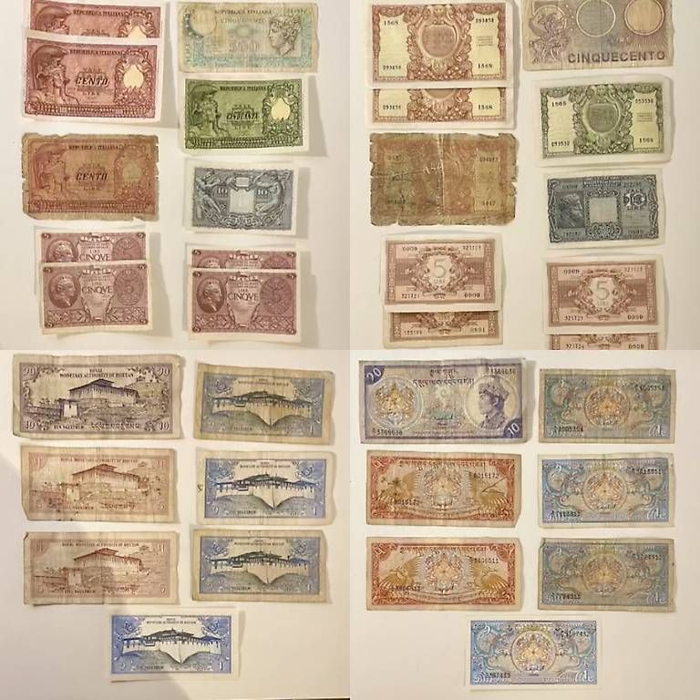 Banconote: Ancien billets de banque différents pays du monde  – Usato da Corcelles-pres-Concise venduto da Dilem 1