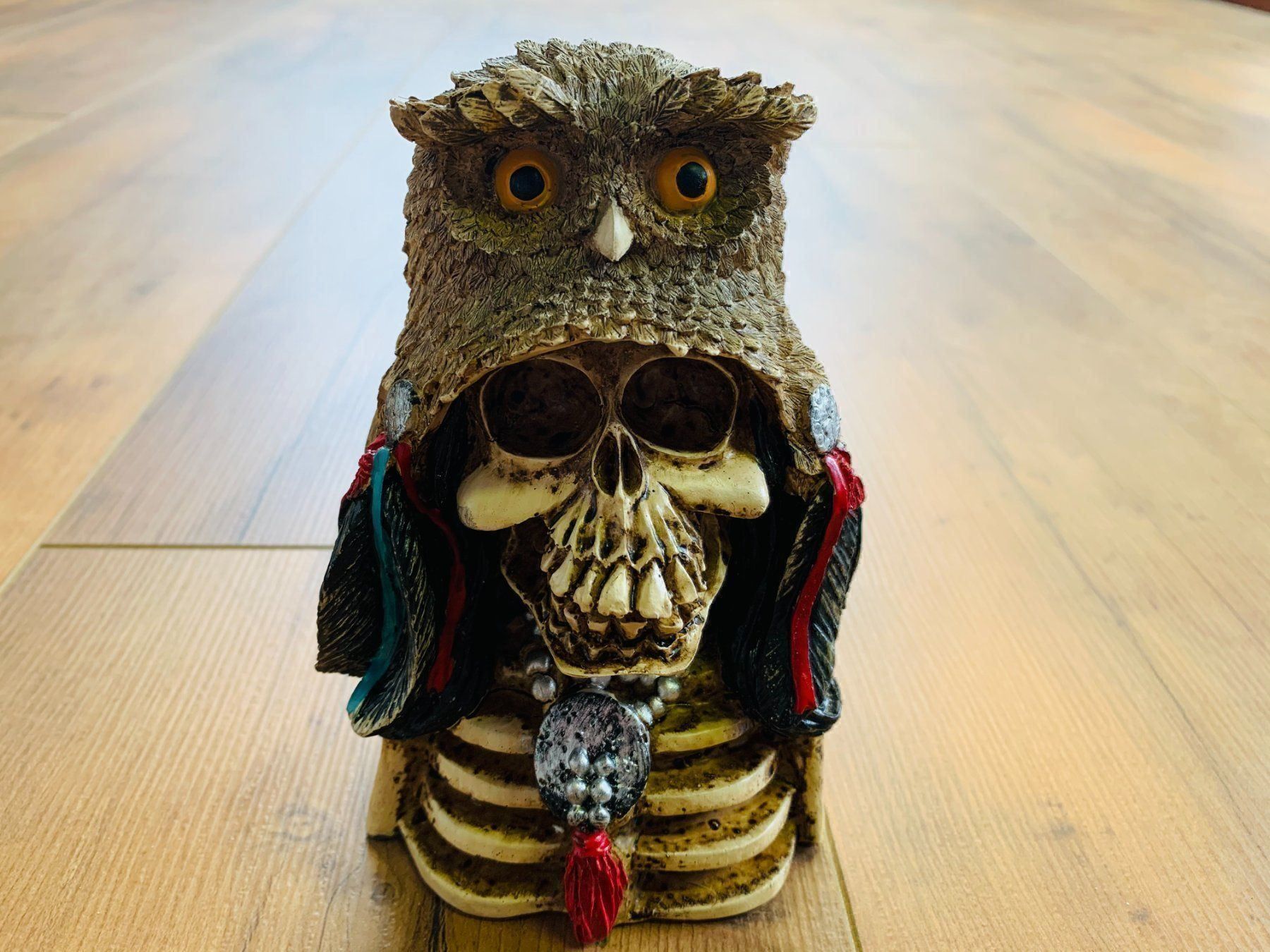 Sculture & Statue: Totenschädel Schädel SKULL Eule 15cm NEU – Nuovo e nell'imballaggio originale da Bergdietikon venduto da shopAgent