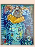 Bild Original Titel Yellow Crow Acrylic on Canvas