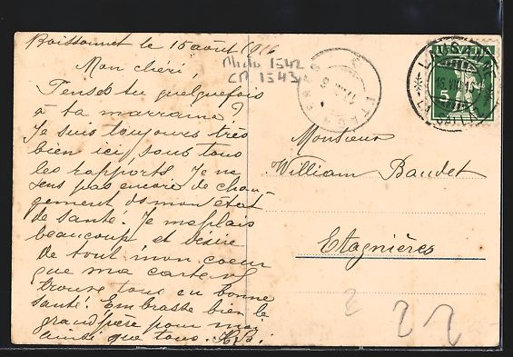 Cartes postales: AK Vennes s. Lausanne, Asile Boissonnet – D'occasion à Berlin par bartko-reher 1