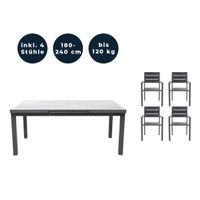 19397 - Sitzgruppe MANZONA - Tisch 180/240 cm mit 4 Stühle