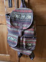 Rucksack Tasche Täschli Stoff Elefanten Bag Beutel