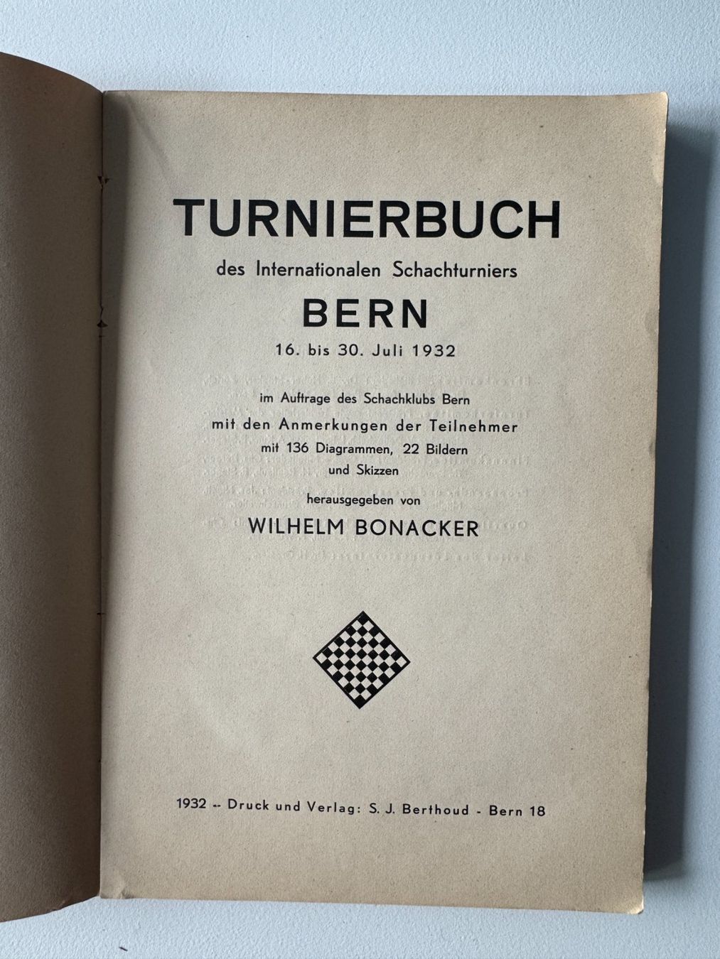 Libri: Turnierbuch Bern - 1932 – Usato da Basel venduto da Kornblumen 2