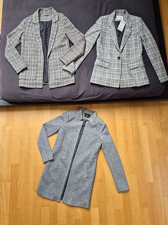 3 stylische Long-Blazer als Set (wie neu), Gr. XS