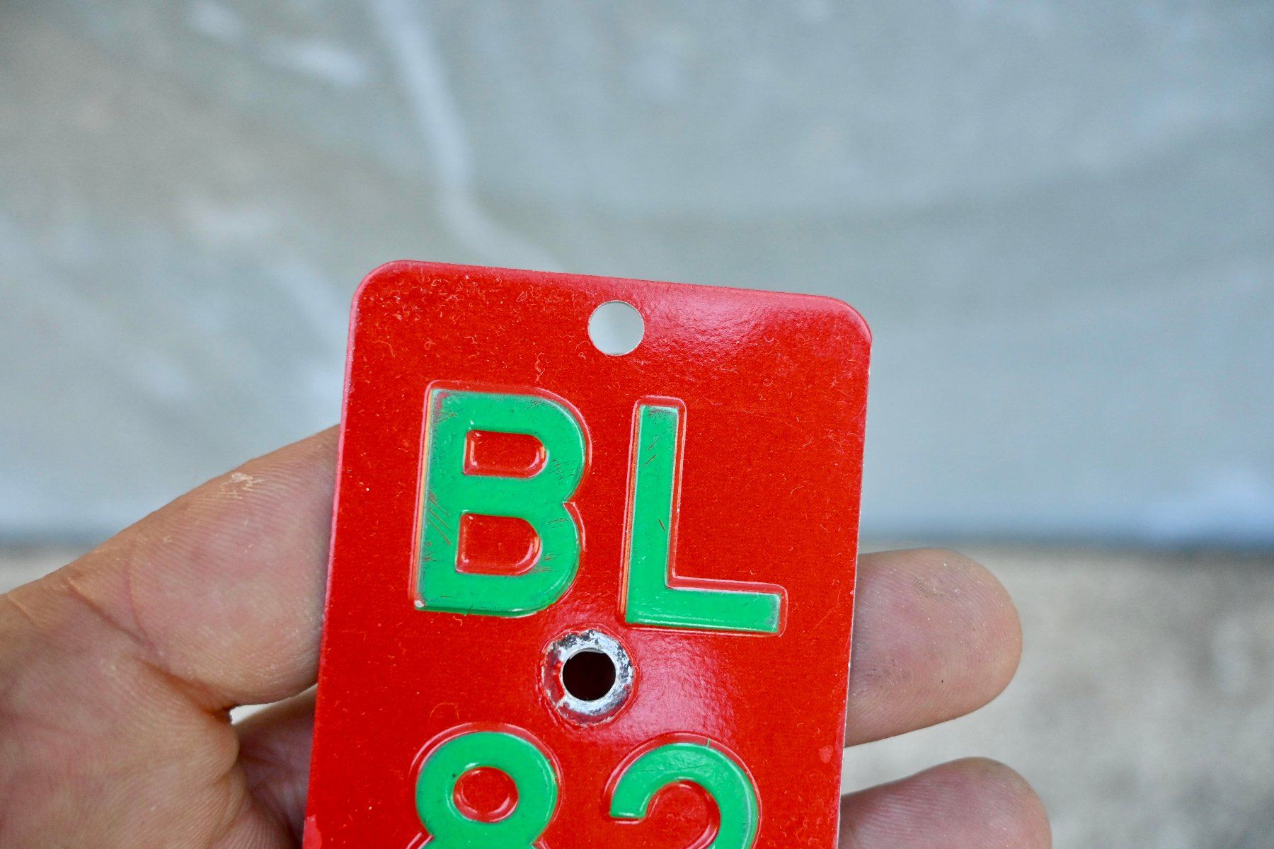 Schilder: Velonummer BL von 1982 - Basel-Land – Gebraucht aus Pfaffhausen von mono_rec 3