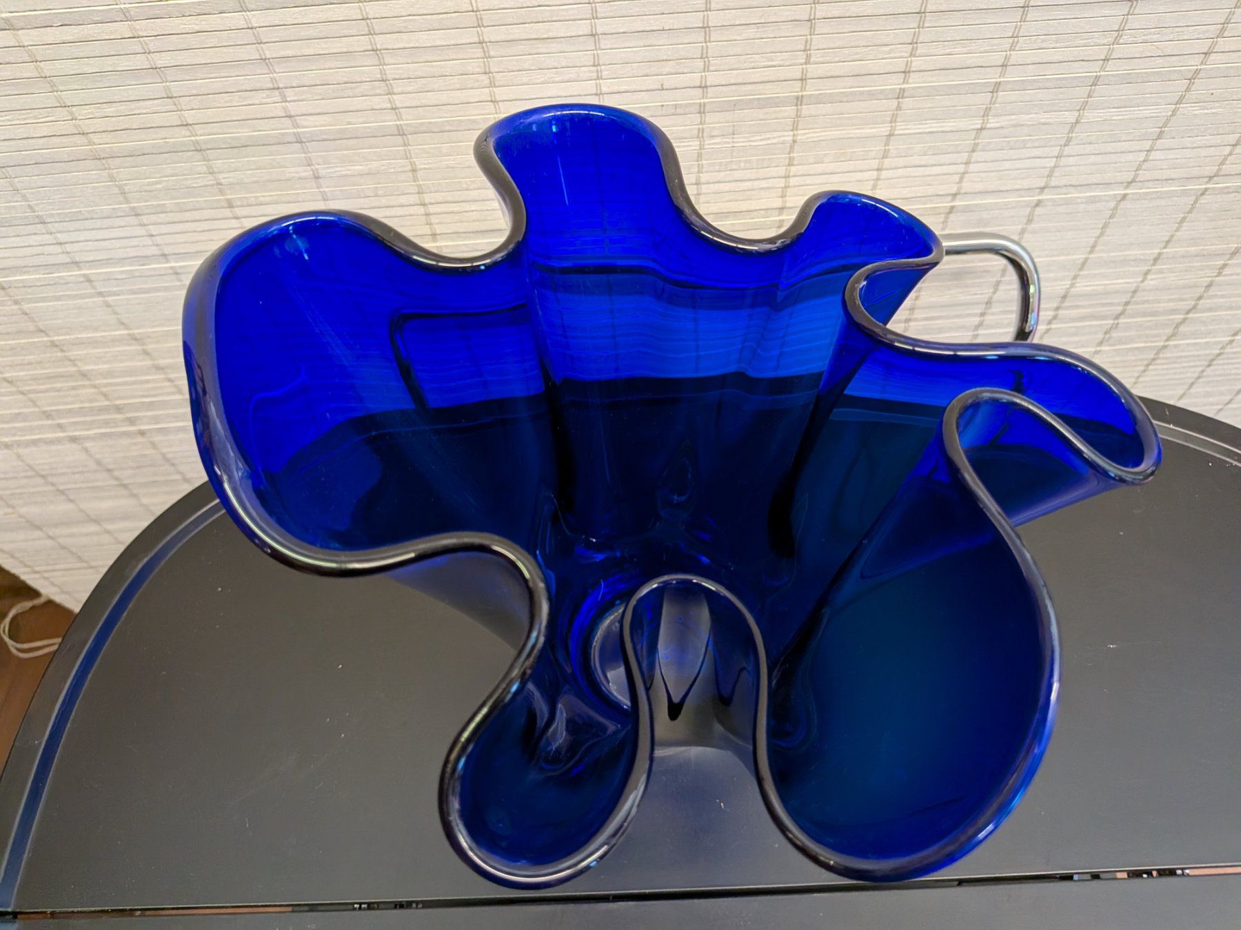 Vasen & Gefässe: Grosse blaue Fazzoletto Vase Glasvase – Gebraucht aus Emmen von magelan 1