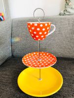 Geschirr Punktegeschirr Etagere Vintagedeko Tischdeko Teller