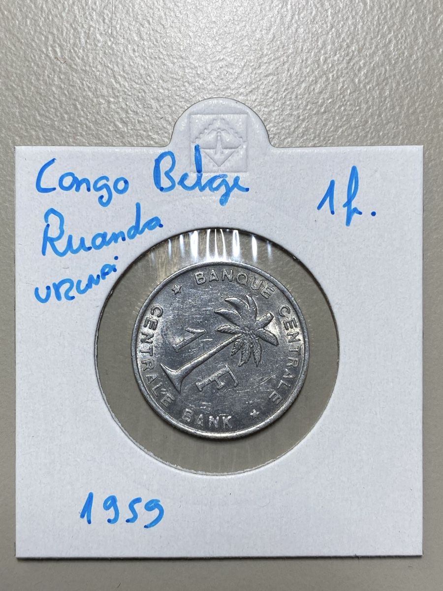 Tutti le monete: Congo Belge Rwanda - 1 franc - 1959  – Usato da Payerne venduto da Mike1682