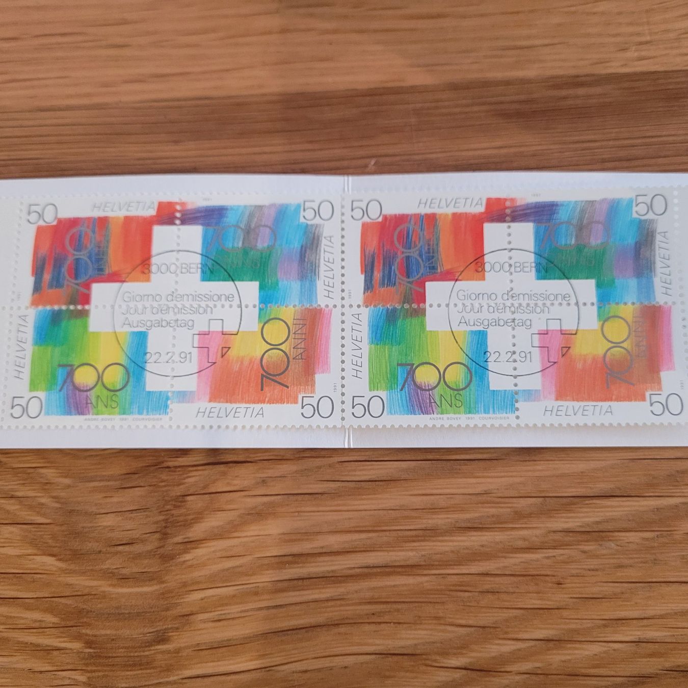 Alle Briefmarken: Markenheftchen Carnet De Timbre Bern 1991 – Gebraucht aus Biel/Bienne von Destockweb 2