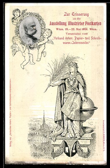 Ansichtskarten: Wien, Ausstellung illustrierter Postkart – Gebraucht aus Berlin von bartko-reher