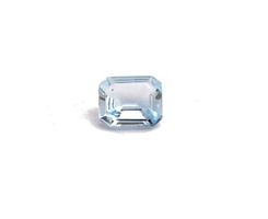 Aquamarin-0.70 ct-Smaragd Schliff-Natural-Idar-Oberstein