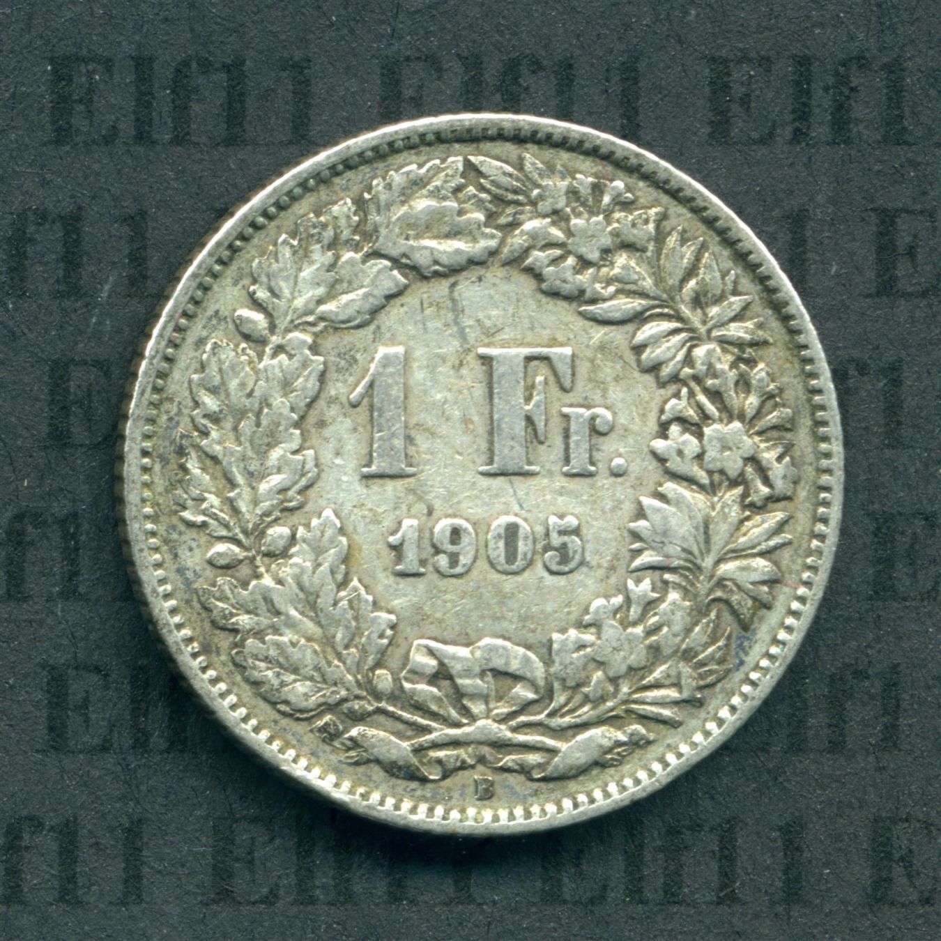 Tutti le monete: CHF___1.00 1905 -vz 1 Franken – Usato da Widnau venduto da Elf11