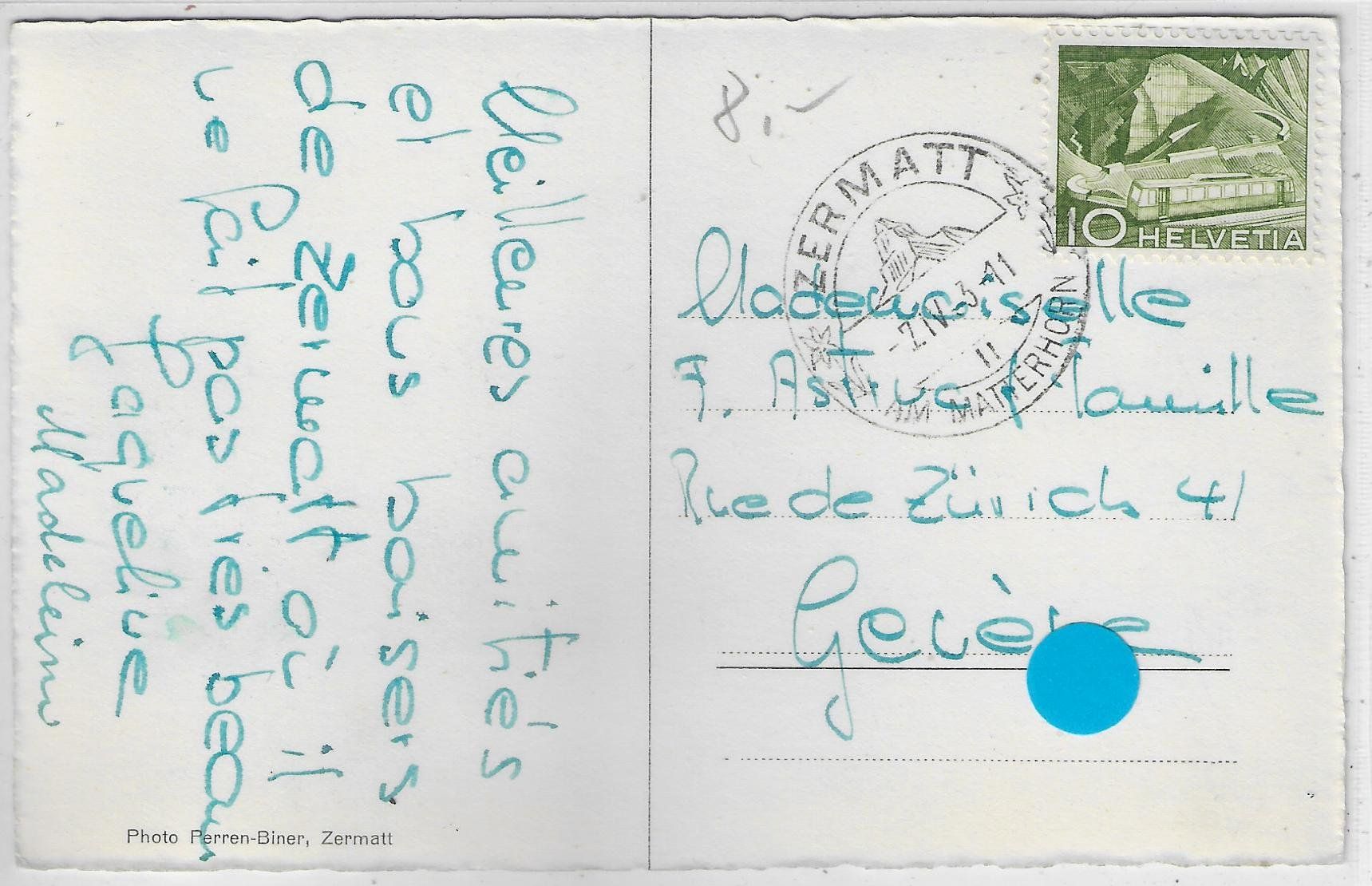 Cartoline postali: Matterhorn - Mont Cervin im Winter – Usato da Ettingen venduto da Kartenplanet 1