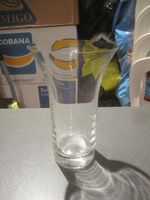 Vase Glas, schmal nach oben breiter