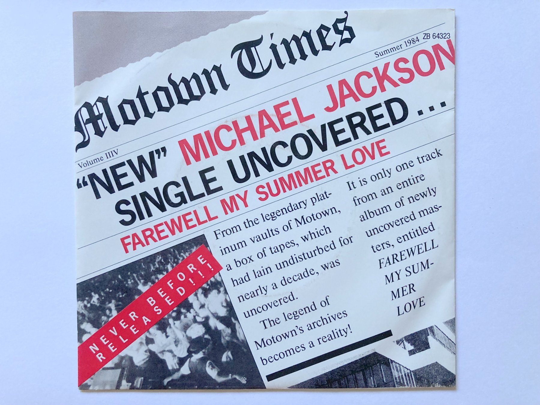 Dischi in vinile: MICHAEL JACKSON - FAREWELL MY SUMMER LOVE – Usato da Bottens venduto da hotter-than-hell