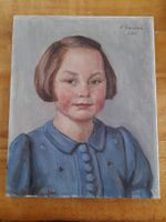 Mädchen-Portrait von Paul Gmünder , 1891 - 1984 , Oel a Lwd