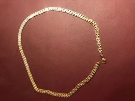 Doppelgleid Damenkette aus 14 Karat Gelbgold Au 585