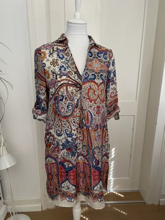 Tunika Bluse mit Paisley Muster, Gr. S
