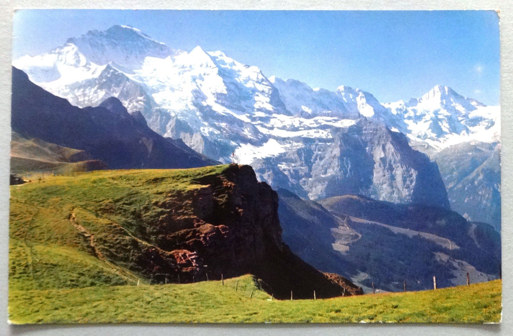 Cartoline postali: Männlichen mit Jungfrau und Breithorn – Usato da Fétigny venduto da Billy2miny