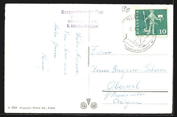 Cartes postales: Grindelwald, Berg-Restaurant First, Inh. – D'occasion à Berlin par bartko-reher 1