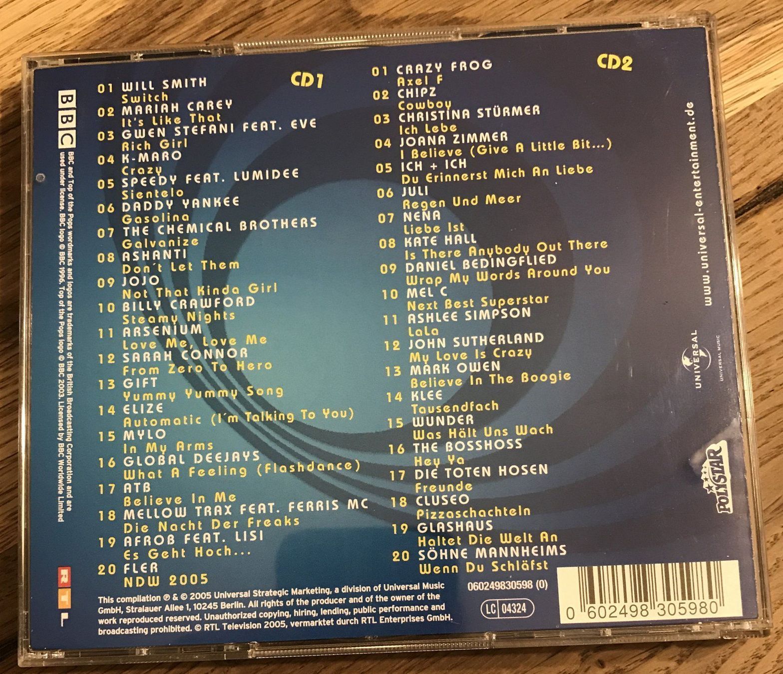 CD: CD- Top Of The Pops 2005_2 – Usato da Guntershausen venduto da Gloominati 1