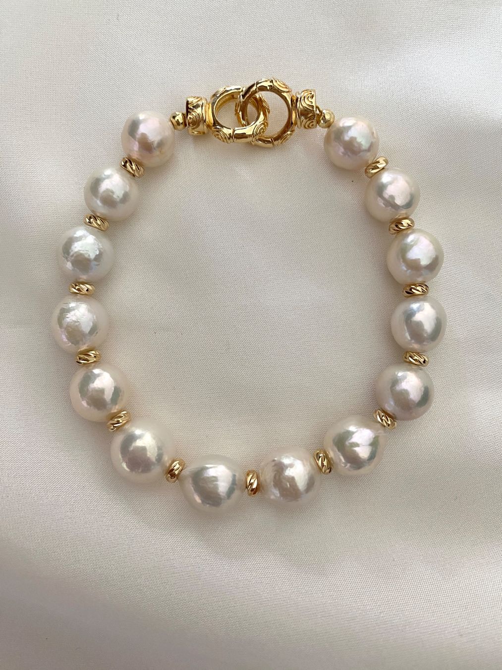 Bracciali & Braccialetti: 10-11 mm Barock Süsswasserperlen/Perlen Armbänder – Nuovo e nell'imballaggio originale da Sarnen venduto da Yingsperlen4