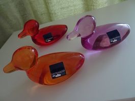 ENTEN Glas 3Stück LEONARDO, rot, orange, lila.