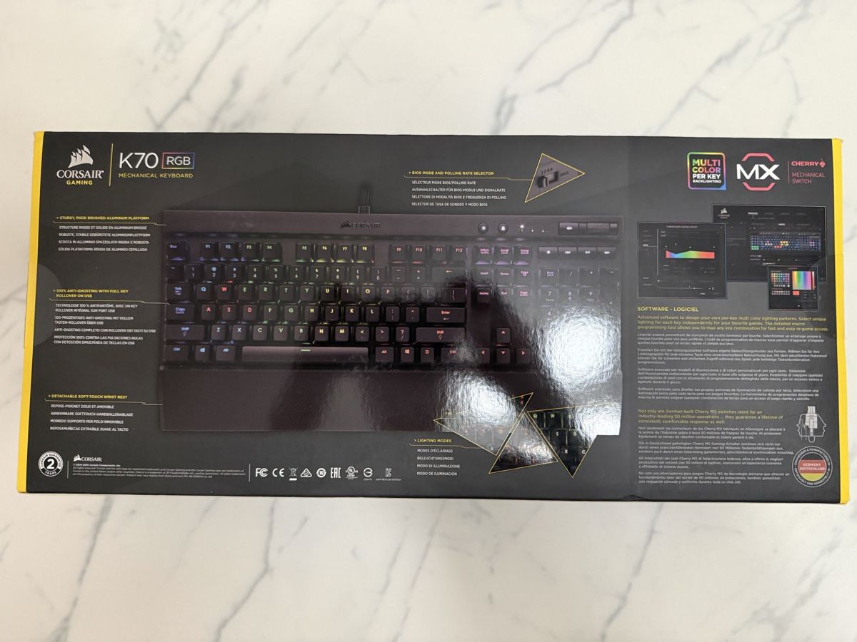 Corsair Tastiere: Corsair K70 RGB Mechanical Keyboard – Nuovo e nell'imballaggio originale da Uster venduto da Dervisevic_Su 2