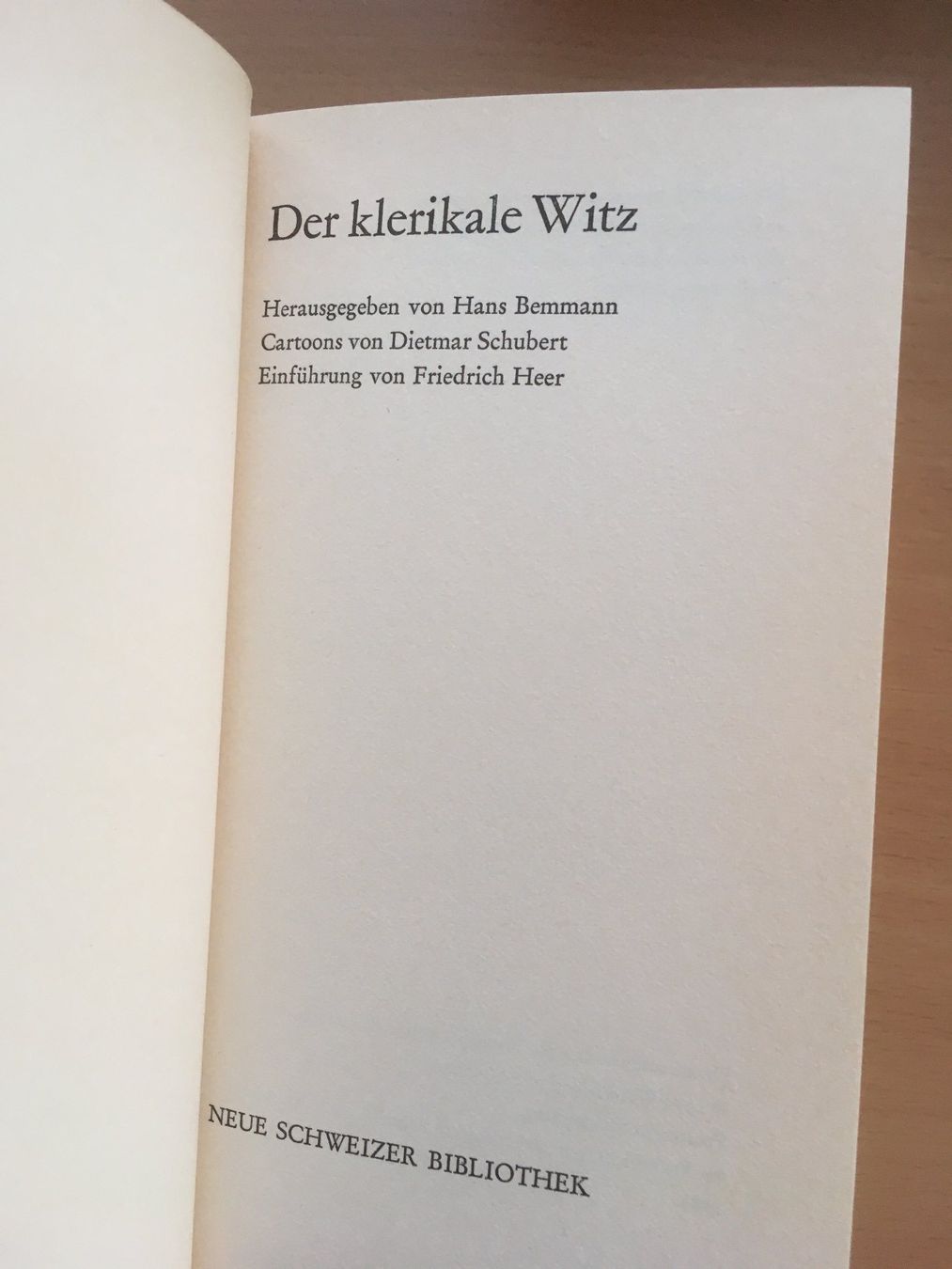 Bücher: Der klerikale Witz; Hans Bemmann – Gebraucht aus Grenchen von Kogi7 3