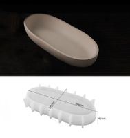 Giessform Silikonform Betonform Schale lang 28 cm