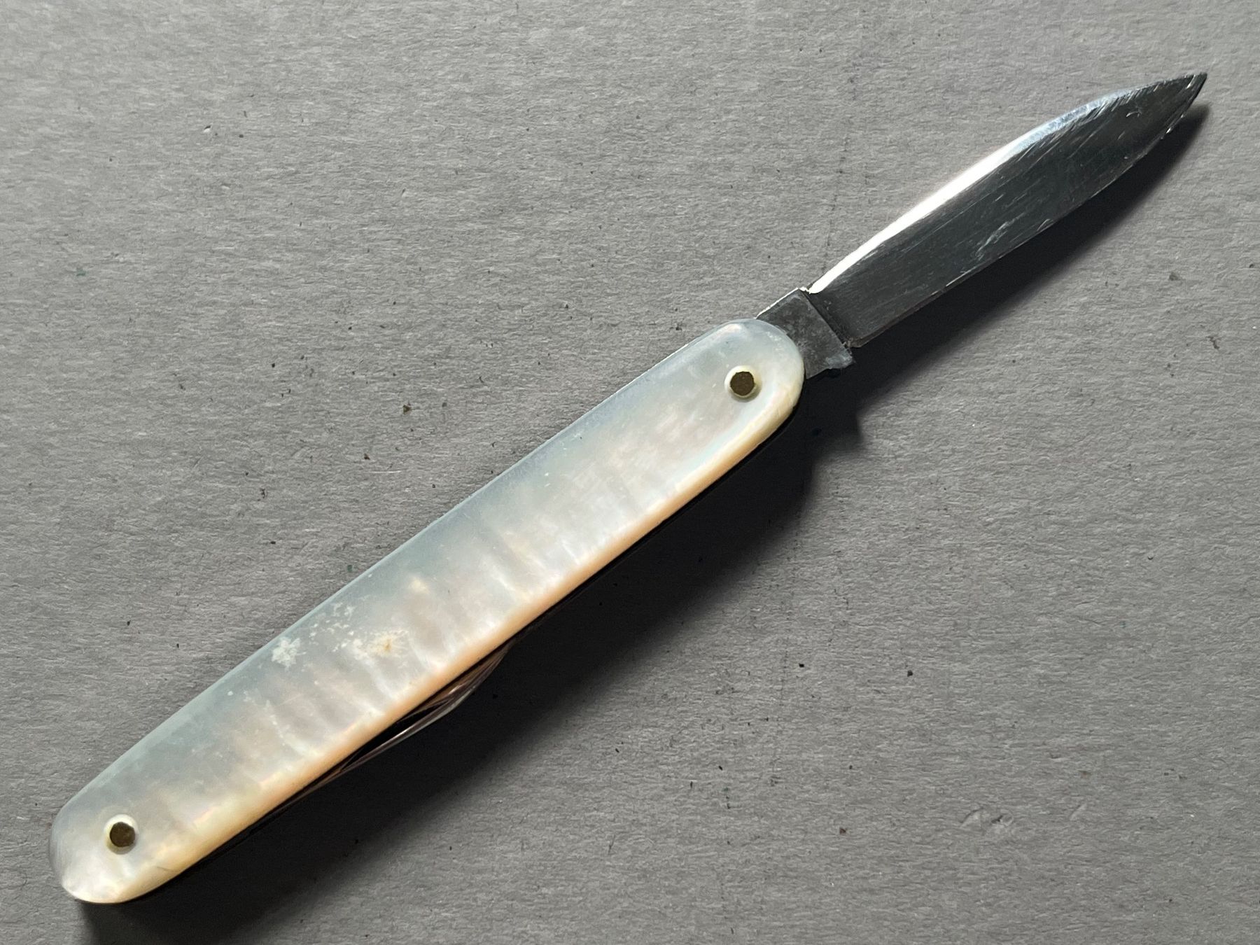 Taschenmesser: Antikes Perlmutt-Sackmesser 66 mm – Gebraucht aus Zürich von FV.vintage 3