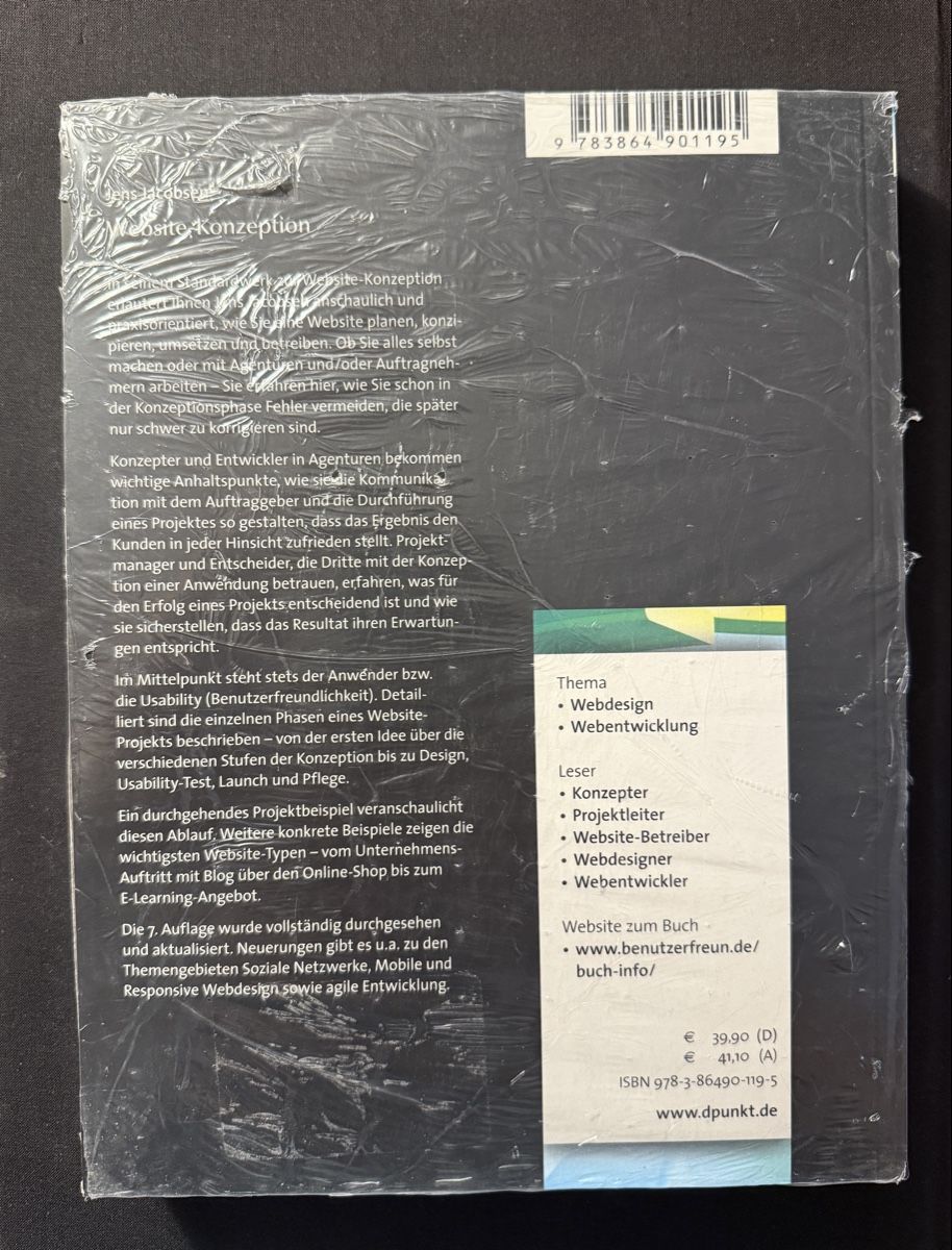 Libri: NEU: Webseite-Konzept 7, Jens Jacobsen – Nuovo e nell'imballaggio originale da Goldach venduto da igwhitestar 1