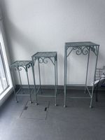 Pflanzenständer Metall 3er Set grün guter Zustand