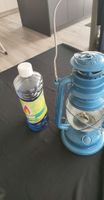 Blaue Petroleumlampe  vintage mit Blauem Lampenöl