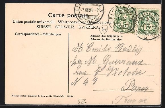 Ansichtskarten: Maria Einsiedeln, Schwebende Madonna u.  – Gebraucht aus Berlin von bartko-reher 1