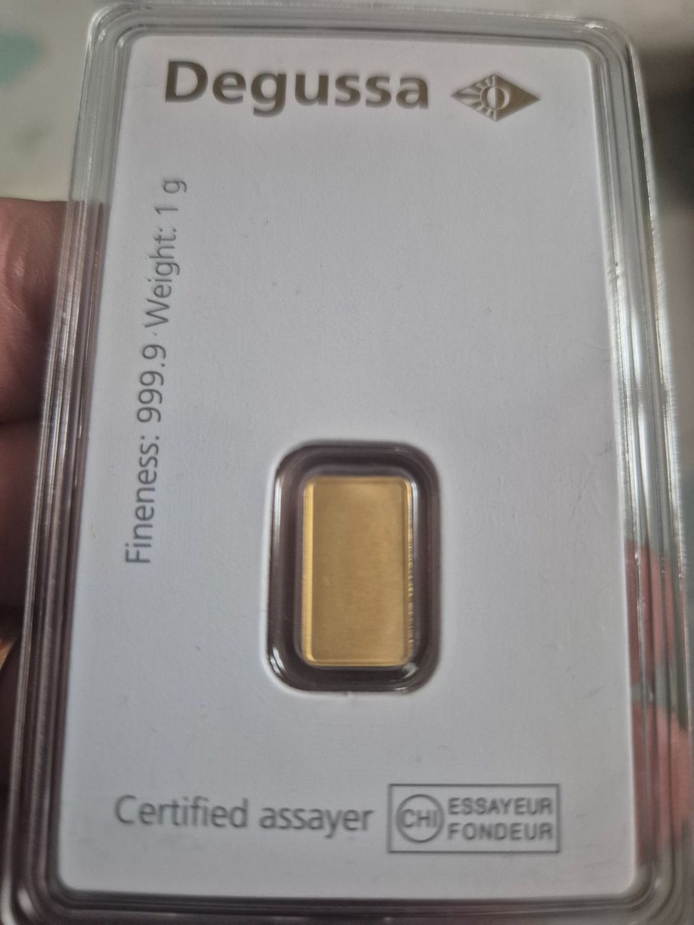 Edelmetalle: Feingold / Goldbarren 1g Degussa "Hochzeit" – Neu und originalverpackt aus Grenchen von Grenchen_Coins 1
