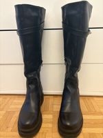 Schwarze Hohe Chunky Boots, 40-41