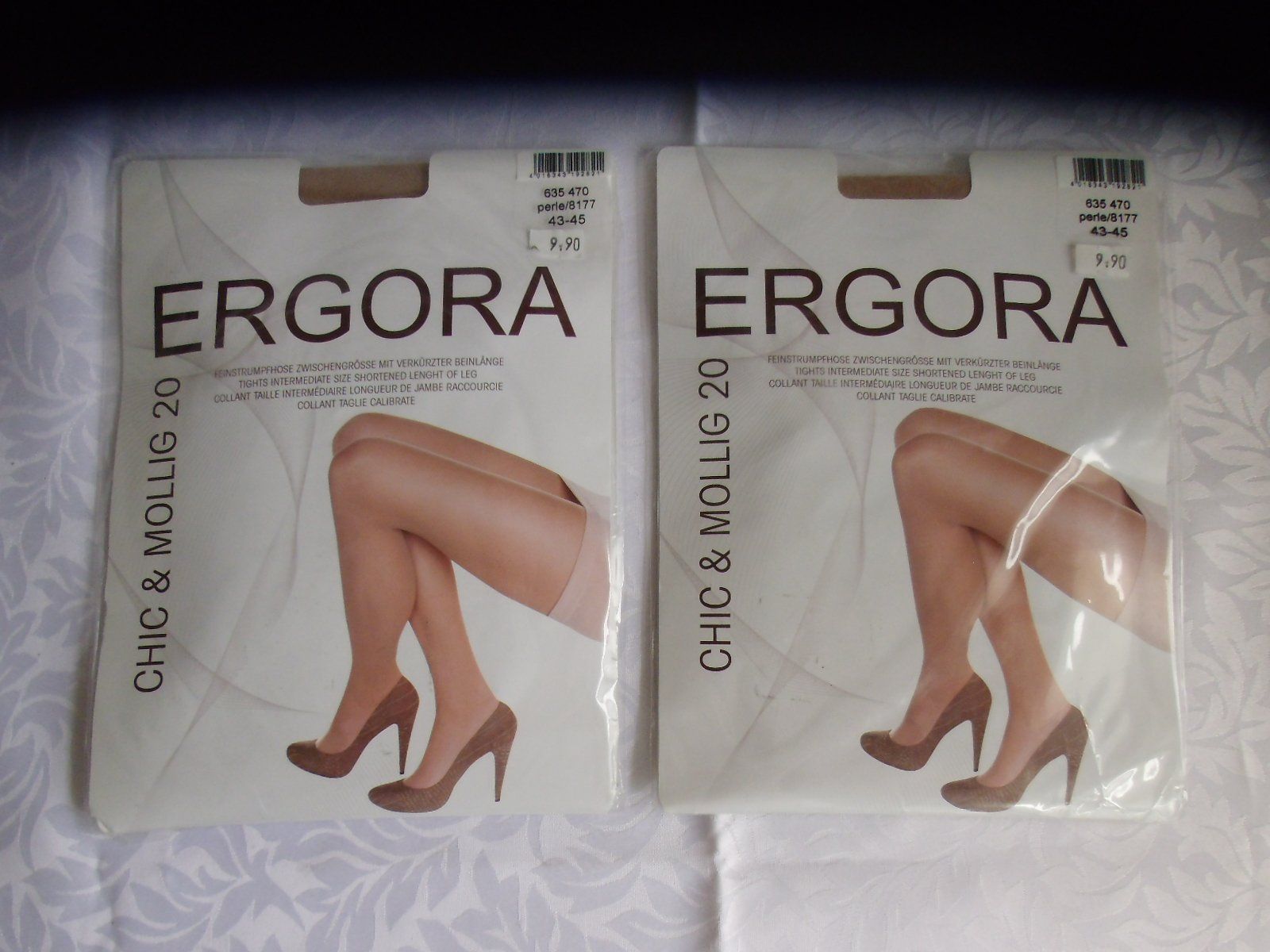 Strümpfe & Strumpfhosen: Strumpfhose 2 Stück **NEU** Gr. 43-45 Farbe: Perle – Neu und originalverpackt aus Walenstadt von Pluisa