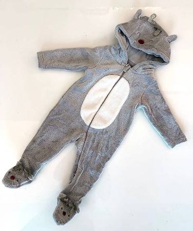 Warmer Baby-Strampler mit Kapuze, Gr. 68