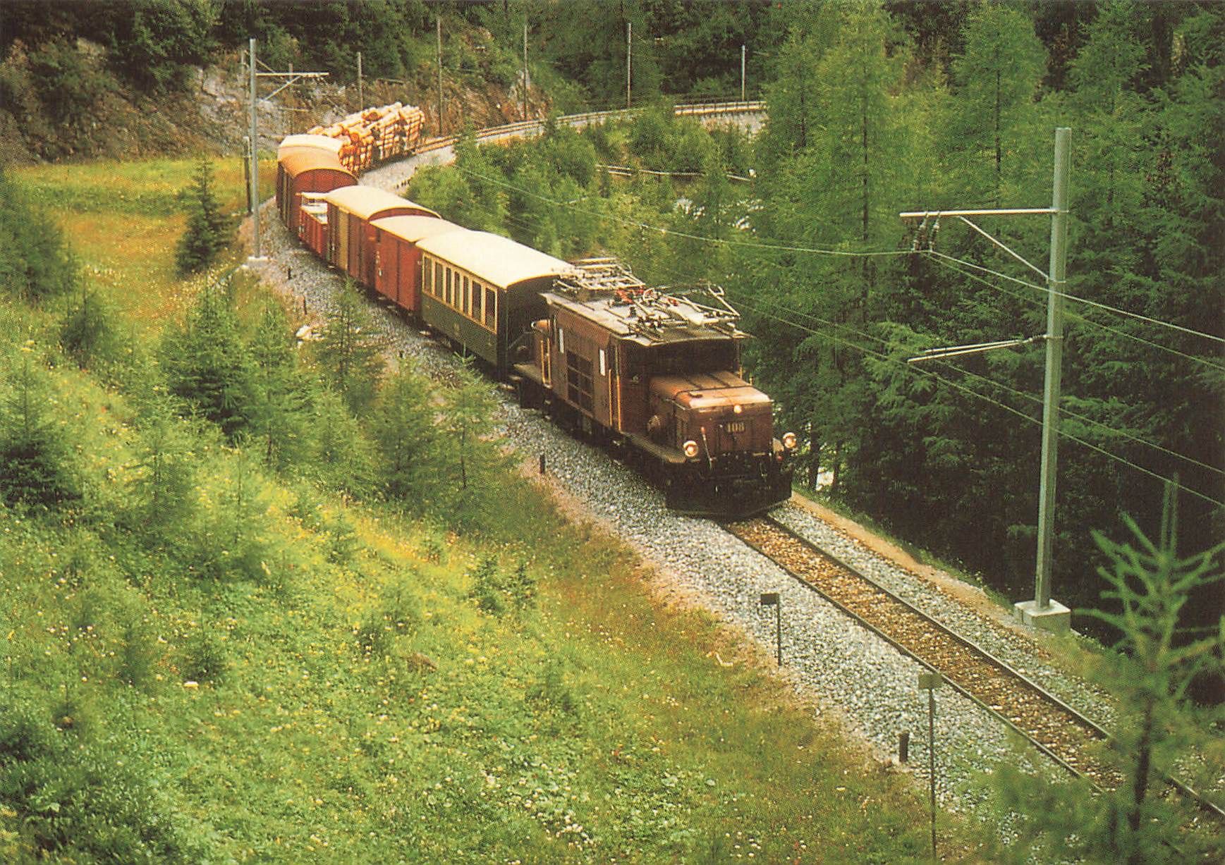 Cartoline postali: GE 6/6 408 au dessous de Preda RhB – Usato da Biasca venduto da Blenio71