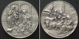 SCHWEIZ Weihnachtstaler WEIHNACHTEN 1983 Silber stgl