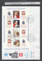 2004 Vatikan, "Pastoralreisen nach Polen", Kleinbogen, FDC
