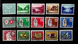 PRO PATRIA 1956-8 SÉRIES OBLITÉRÉES. SBK 69.00 / T508