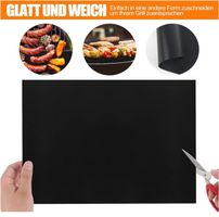 Grillfolie für Gasgrill 50x40cm, Antihaft Matte